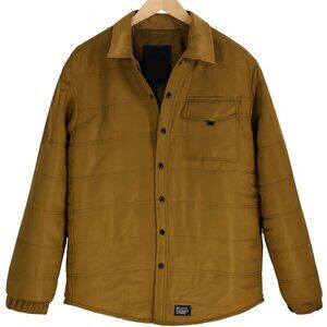 Matix Quilted Shirt Jacket Men’s Medium Camel Corduroy Collar Button Up CA07465